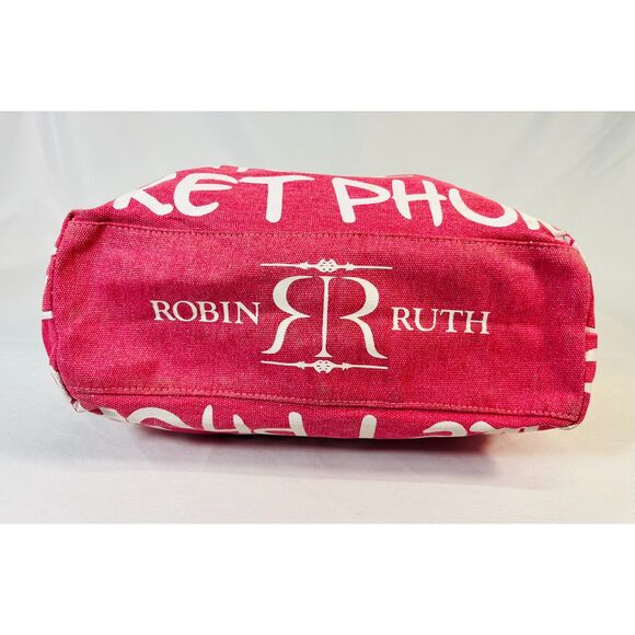 Robin Ruth Phuket Logo Tote Bag Blue Pink Patent Handle Shopper MOD - Picture 5 of 14